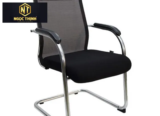 Ghế họp khung thép mạ, tựa bọc vải lưới chịu lực GL410